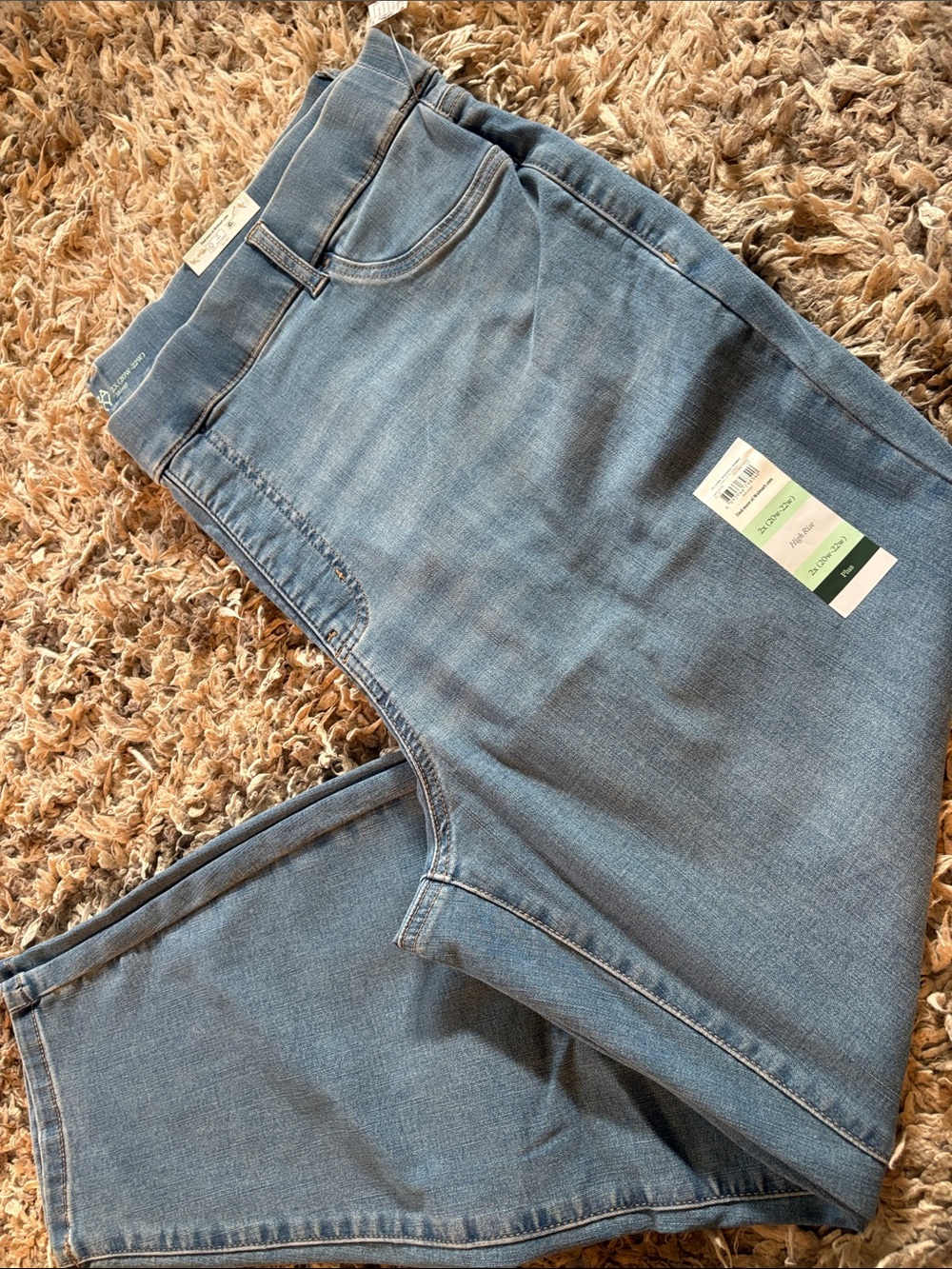 New Terra and sky high-rise tummy control skinny Pull on jeans jeggings plus